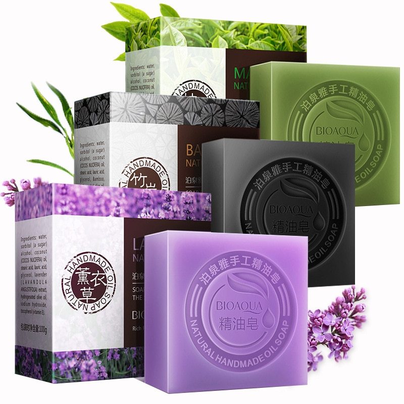 BIOAQUA Natural Organic Herbal Essential Oil Soap Deep Cleansing