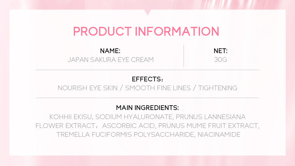 Japan Sakura Eye Cream Deep Moisturizing